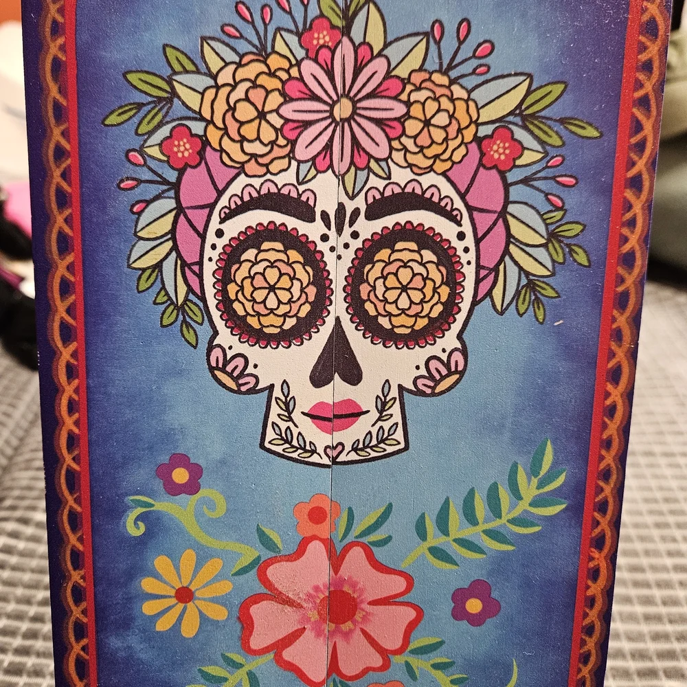 Colorful Skull Design Wall Shelf